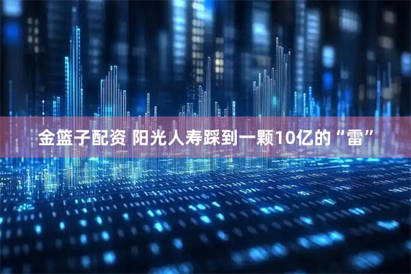 金篮子配资 阳光人寿踩到一颗10亿的“雷”