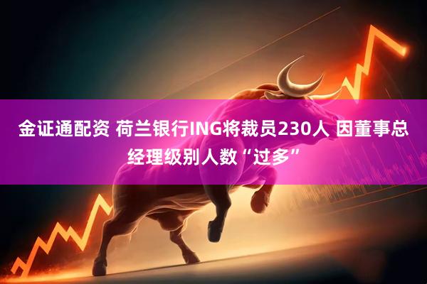 金证通配资 荷兰银行ING将裁员230人 因董事总经理级别人数“过多”